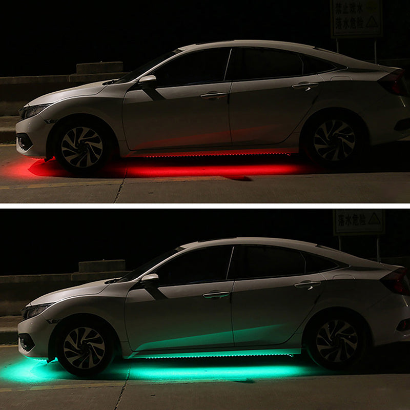 12V LED Car Chassis Flexible Strip Lights RGB Underglow Decorative Atmosphere Lamp