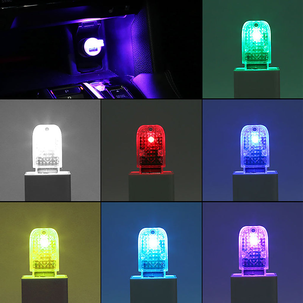 Car LED Atmosphere Light Mini USB Touch Switch Decorative Ambient Lamp