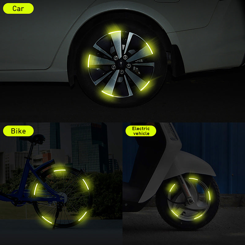 Car Wheel Hub Reflective Sticker Warning Tape Suitable For Safe Driving At Night