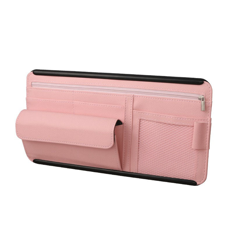 Car Sunshade Storage Bag Interior Auto Sun Visor for Glasses Card Pen
