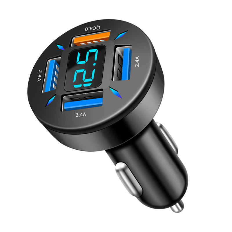 66W Quick Charge Car Phone Charger PD+QC3.0 4 Ports USB Fast Charging Cigarette Lighter Adapter Socket