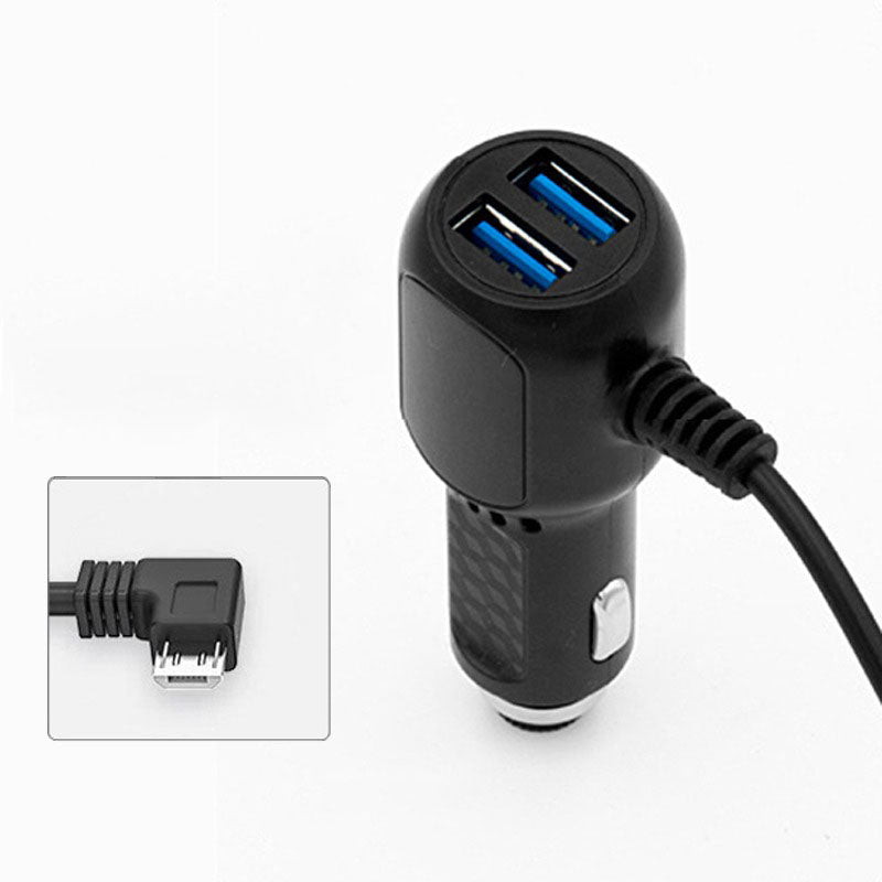 5V/3.5A Dash Cam Hardwire Kit 3.5m Dual USB Cigarette Lighter DVR Charging Wire