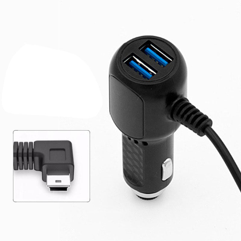 5V/3.5A Dash Cam Hardwire Kit 3.5m Dual USB Cigarette Lighter DVR Charging Wire