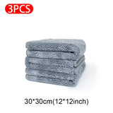 SEAMETAL 600GSM High Absorbent Ultra-Soft Car Wash Towel Microfiber Coral Fleece Hemmed Towels