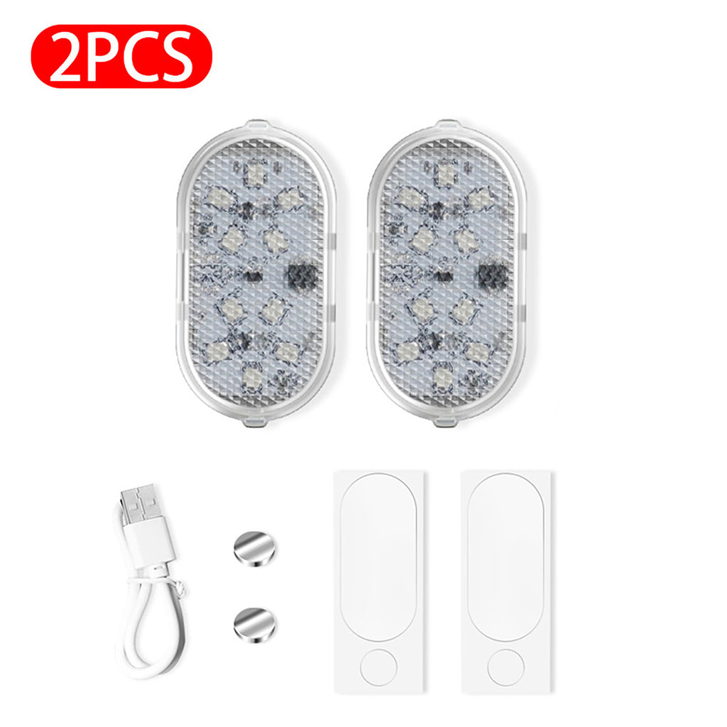 2Pcs Car Opening Door Warning Light Magnetic Auto LED Signal Lamp Strobe Lights