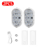 2Pcs Car Opening Door Warning Light Magnetic Auto LED Signal Lamp Strobe Lights