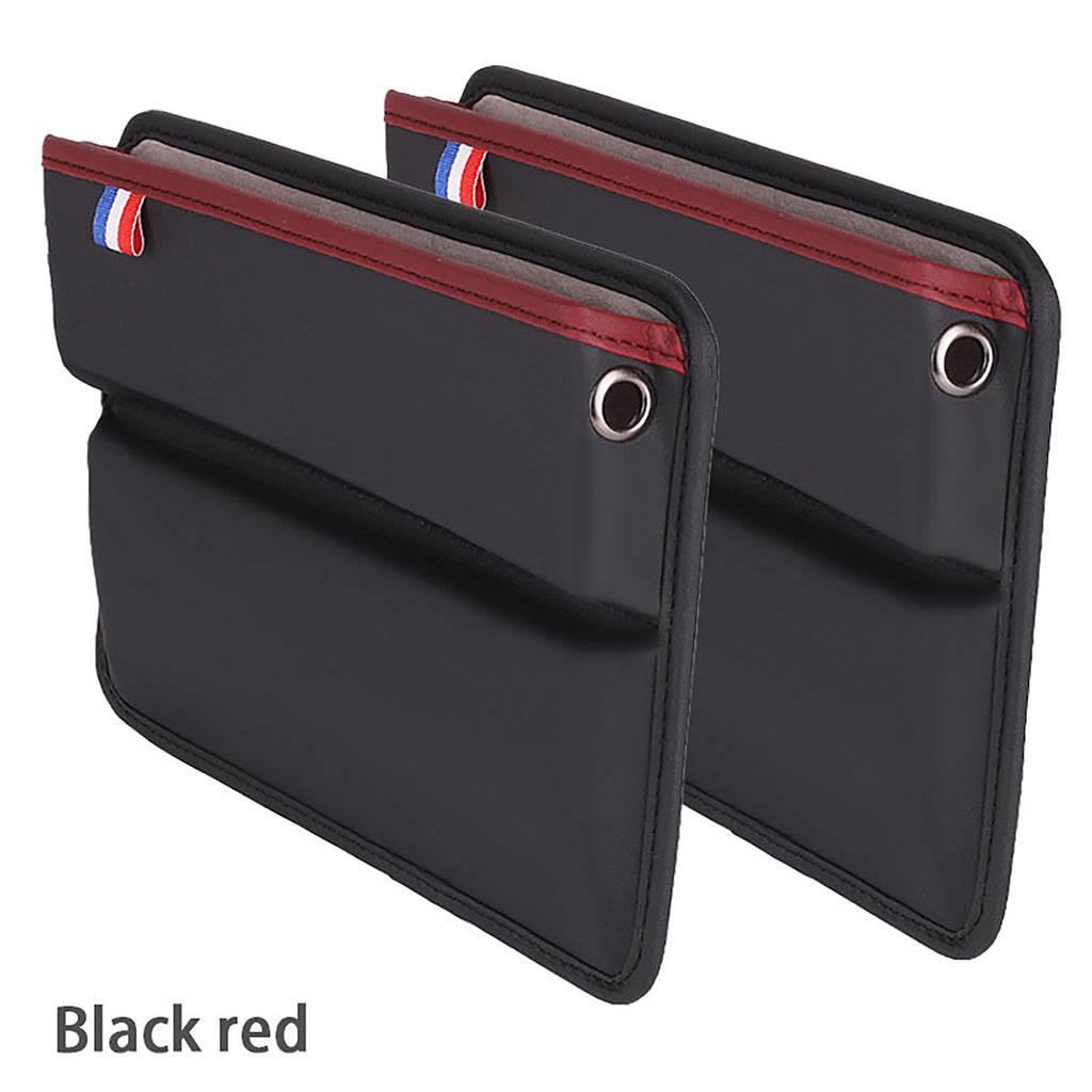 Car Seat Gap Filler Organizers PU Leather Auto Storage Pockets