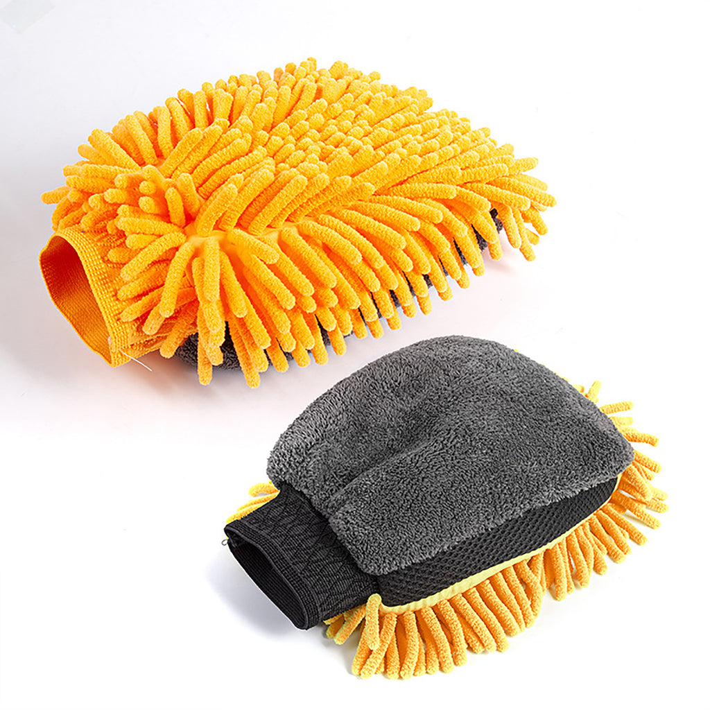 Double-faced Car Wash Microfiber Chenille Gloves for Car Care