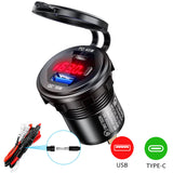90W Dual USB Car Charger Socket Power Outlet Adapter 12V 24V Fast Charger
