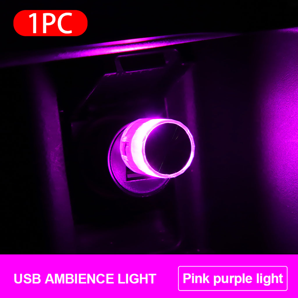 Mini Car Interior Light USB LED Auto Atmosphere Lamp For Car Portable Plug Play