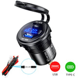 90W Dual USB Car Charger Socket Power Outlet Adapter 12V 24V Fast Charger