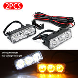 Car Daytime Running Light LED DRL Fog Light 12V 6000k Turn Signal Lamp