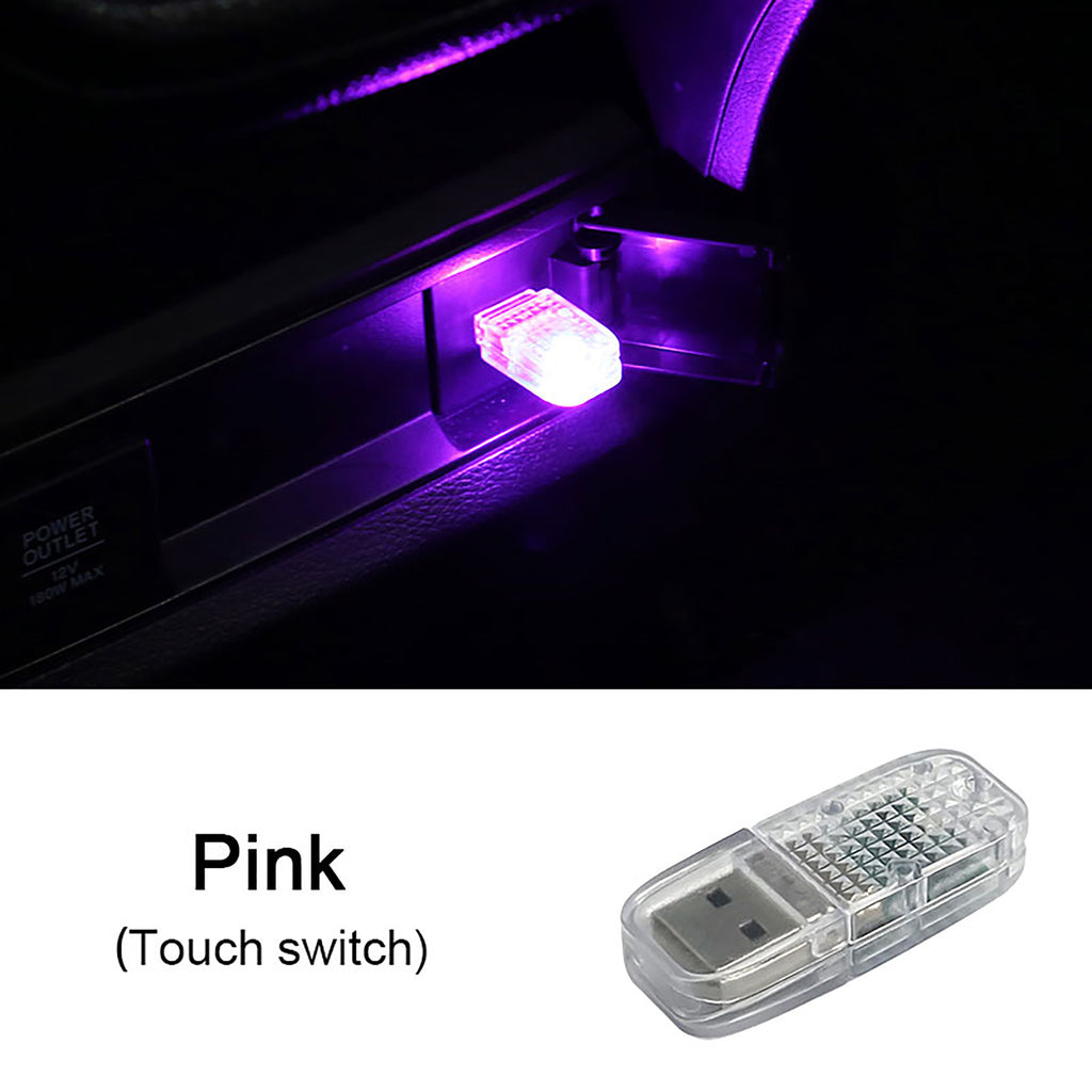 Car LED Atmosphere Light Mini USB Touch Switch Decorative Ambient Lamp