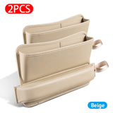Luxury Car Seat Gap Storage Box Universal PU Leather Seat Gap Filler Car Organizer Bag