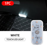Magnetic Car LED Touch Lights USB Interior Light Wireless Roof Ceiling Reading Lamps