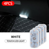 Magnetic Car LED Touch Lights USB Interior Light Wireless Roof Ceiling Reading Lamps