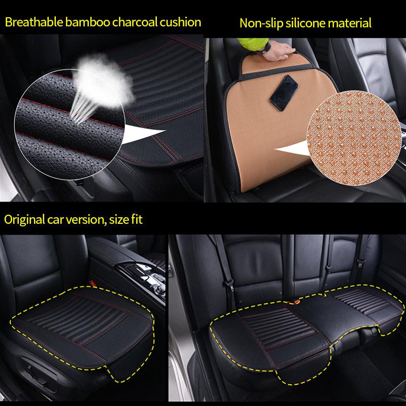Custom Fit Leather Seat Cushions for Car Full Black