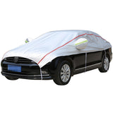 Breathable Car Half Cover Waterproof Scratch Sun Dust Snow Resistant