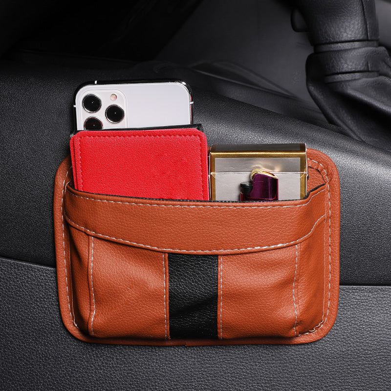 Small Car Storage Pocket Seat Side/Back PU Organizer
