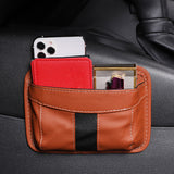 Small Car Storage Pocket Seat Side/Back PU Organizer