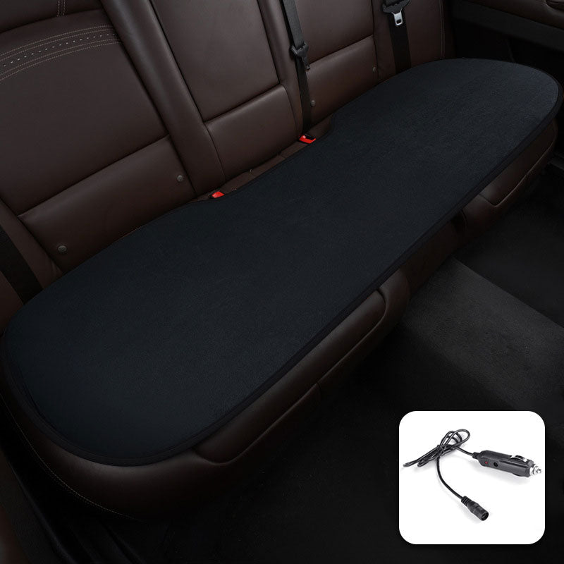Universal 12V Heated Car Seat Cover Winter Car Seat Warmer Heating Pad -  Black Rear 1pc