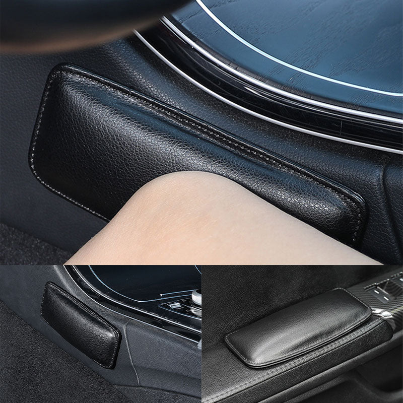Soft Leather Car Center Console Knee Leg Elbow Cushion Pad, Car Knee Cushion Elbow Pillow Thigh Support Comfort Pillow