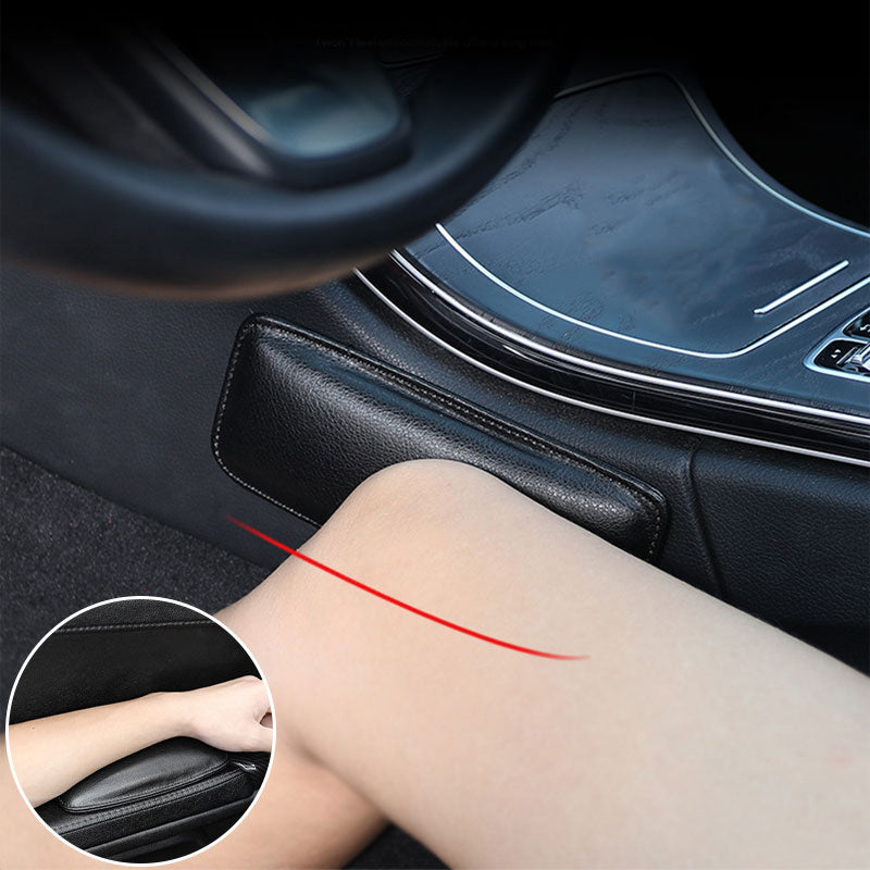 Soft Leather Car Center Console Knee Leg Elbow Cushion Pad, Car Knee Cushion Elbow Pillow Thigh Support Comfort Pillow