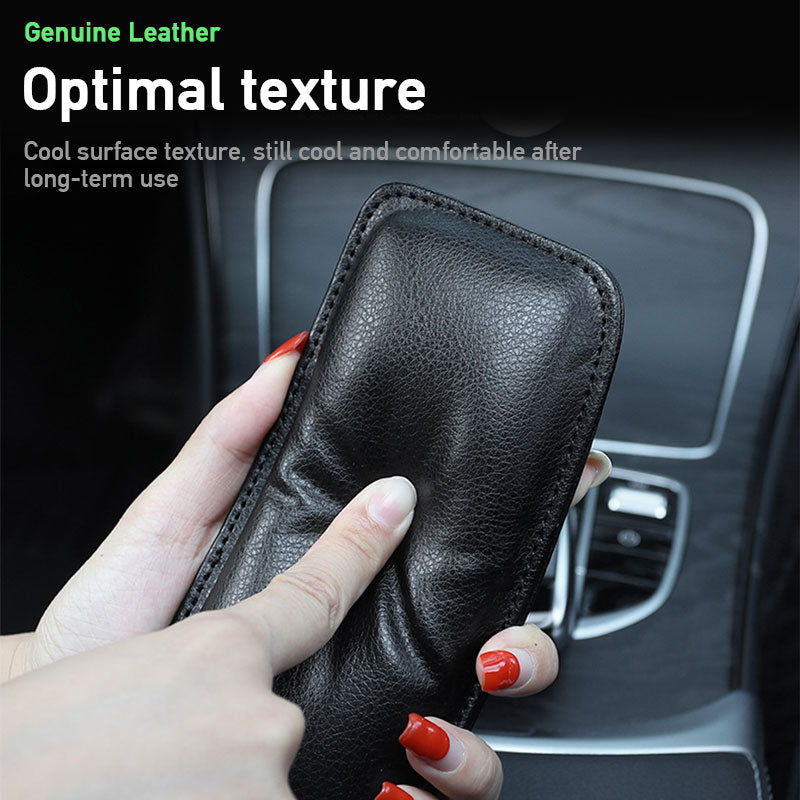 Soft Leather Car Center Console Knee Leg Elbow Cushion Pad, Car Knee Cushion Elbow Pillow Thigh Support Comfort Pillow