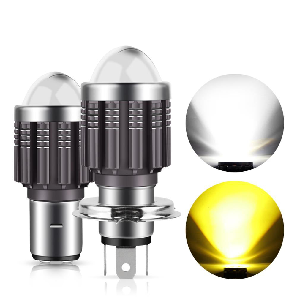 10000Lm H4 LED Moto H6 BA20D LED Motorcycle Headlight Bulbs Hi Low - H4 /  White