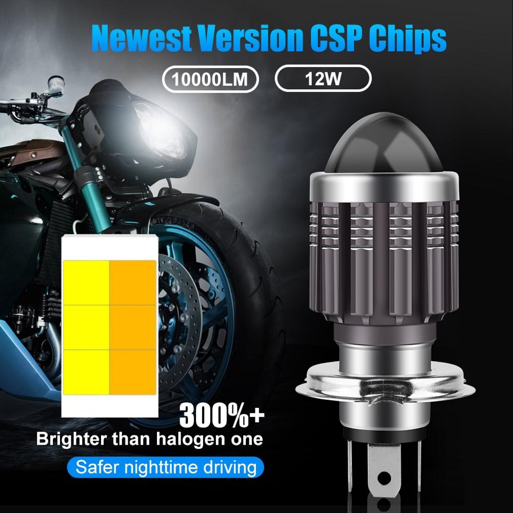 10000Lm H4 LED Moto H6 BA20D LED Motorcycle Headlight Bulbs Hi Low