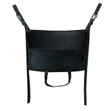 Luxury Bling Car Mesh Organizer Rhinestone Seat Middle Storage Bag - White