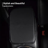 Carbon Fiber Leather Car Armrest Cover Universal Waterproof Storage Box