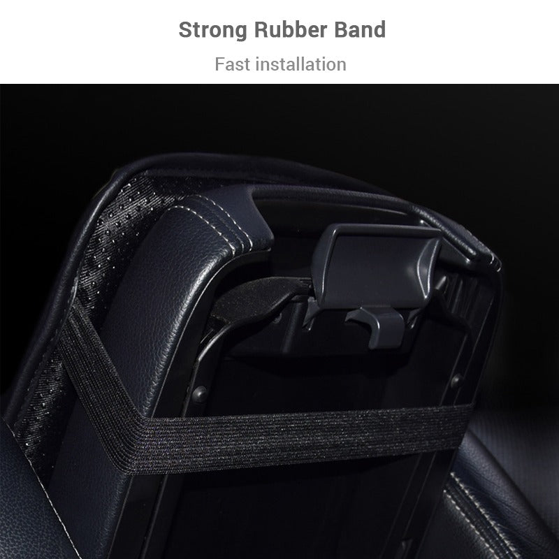 Carbon Fiber Leather Car Armrest Cover Universal Waterproof Storage Box