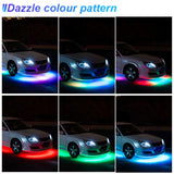Car Underglow LED Lights Kits Atmosphere Lamp RGB APP Remote Control Underbody System Neon Light