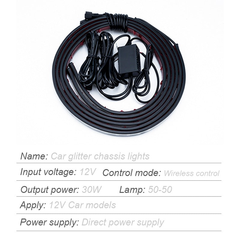 Car Underglow LED Lights Kits Atmosphere Lamp RGB APP Remote Control Underbody System Neon Light