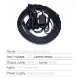 Car Underglow LED Lights Kits Atmosphere Lamp RGB APP Remote Control Underbody System Neon Light