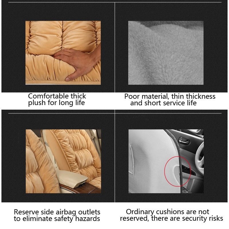 Winter Car Seat Cover Soft Warm Plush Car Seat Cushions Universal
