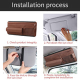 Car Sunshade Storage Bag Interior Auto Sun Visor for Glasses Card Pen