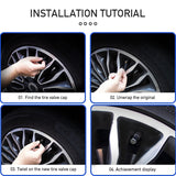 Dustproof Caps Car Tire Valve Stem Caps Bolt-In Car Truck Bike Wheel Tires Valves Tyre Stem