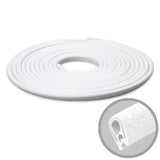 car door edge guards with internal aluminum metal clips color white