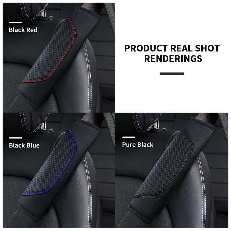 Car Seat Belt Protector Pad Leather Shoulder Cushion Cover