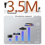 5V/3.5A Dash Cam Hardwire Kit 3.5m Dual USB Cigarette Lighter DVR Charging Wire