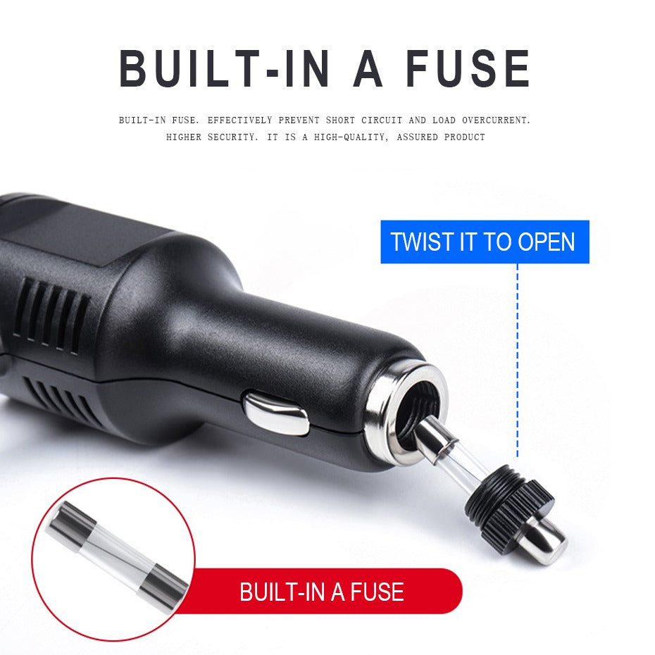 5V/3.5A Dash Cam Hardwire Kit 3.5m Dual USB Cigarette Lighter DVR Charging Wire