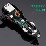 5V/3.5A Dash Cam Hardwire Kit 3.5m Dual USB Cigarette Lighter DVR Charging Wire