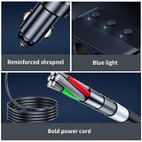 SEAMETAL 3 Port Car Cigarette Lighter Splitter 128W PD QC3.0 USB Car Charger 12V/24V Socket Adapter