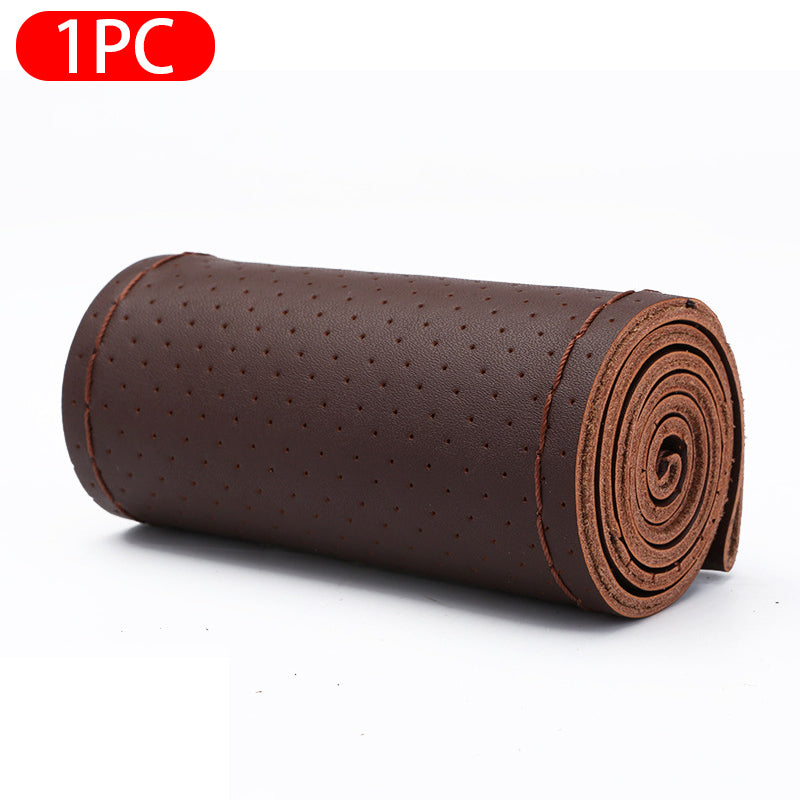 Auto Leather Car Steering Cover Skidproof Braid with Needle and Thread