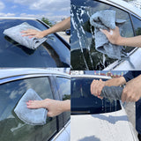 SEAMETAL 600GSM High Absorbent Ultra-Soft Car Wash Towel Microfiber Coral Fleece Hemmed Towels