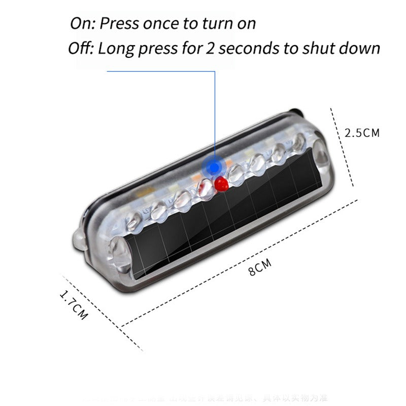 Solar LED Car Burglar Alarm Anti-theft Warning Security Flashing Light Emergency Strobe Light