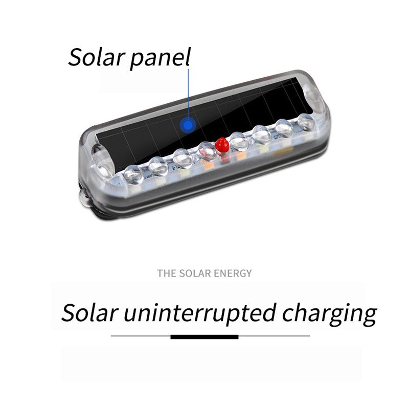 Solar LED Car Burglar Alarm Anti-theft Warning Security Flashing Light Emergency Strobe Light