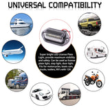 2Pcs 12V LED Number License Plate Light for Car Boats Motorcycle Exterior Lamps